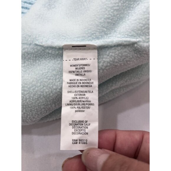 Under Armour Cable Knit with Fleece Lining Blue Women’s Beanie - Picture 5 of 5